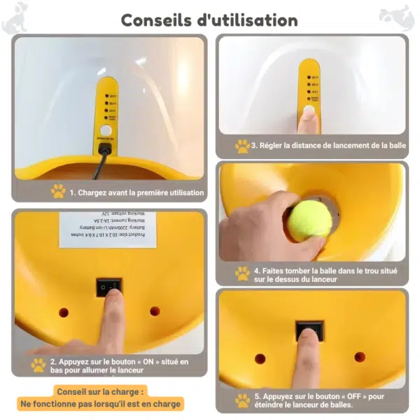 Lanceur de balles fonctionnement