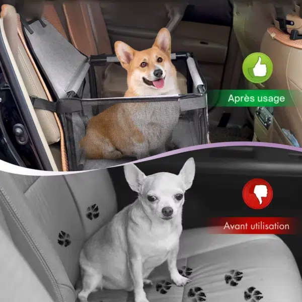 Avantages siège voiture chien