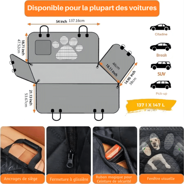 Dimension Protection siège pour chien