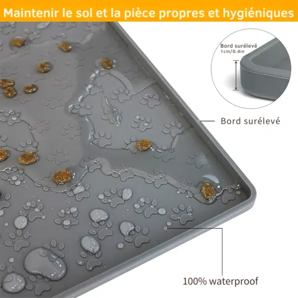 Tapis gamelle pour chien étanche