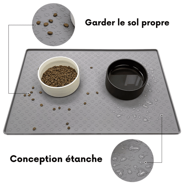 Tapis gamelle pour chien épreuves