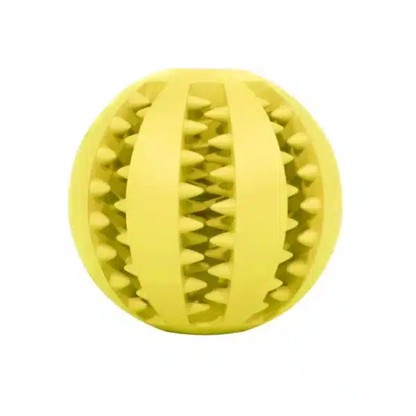 Balle friandise chien jaune