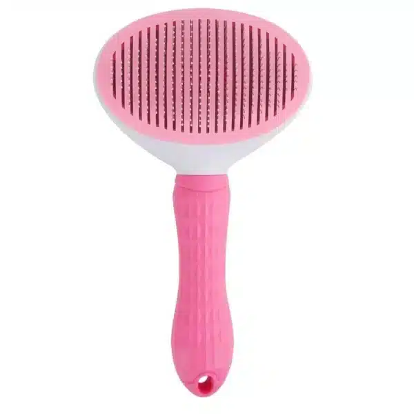brosse pour chien rose