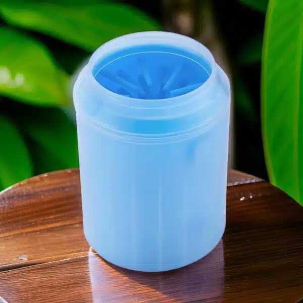 Nettoyeur patte chien bleu