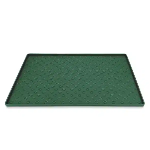 Tapis gamelle pour chien vert