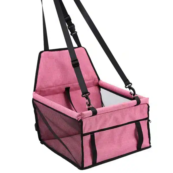 siège voiture chien rose