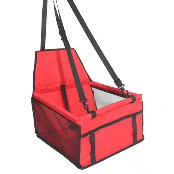 siège voiture chien rouge