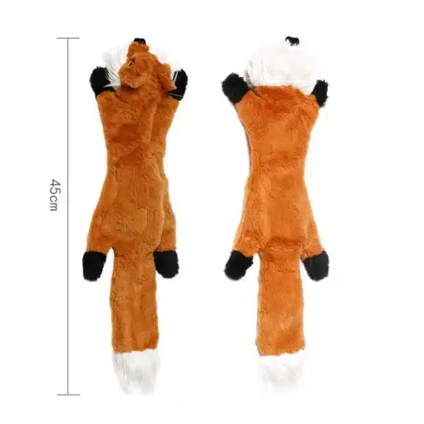 Peluche vide pour chien renard