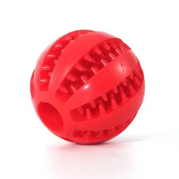 Balle friandise chien rouge