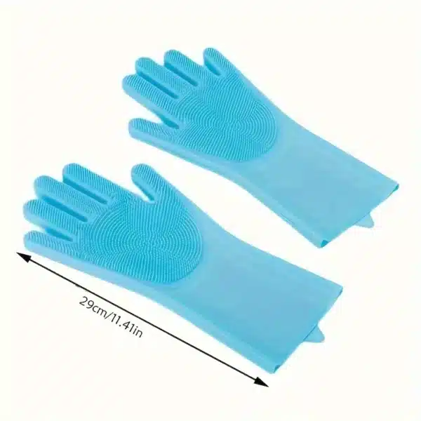 gants toilettage chien bleu