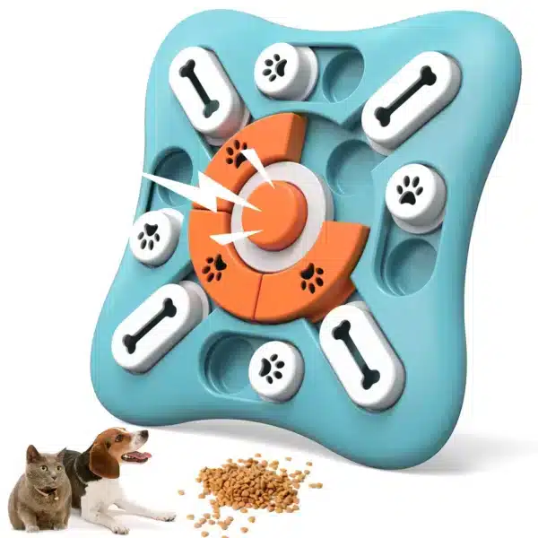 Puzzle sonore pour chien vert orange