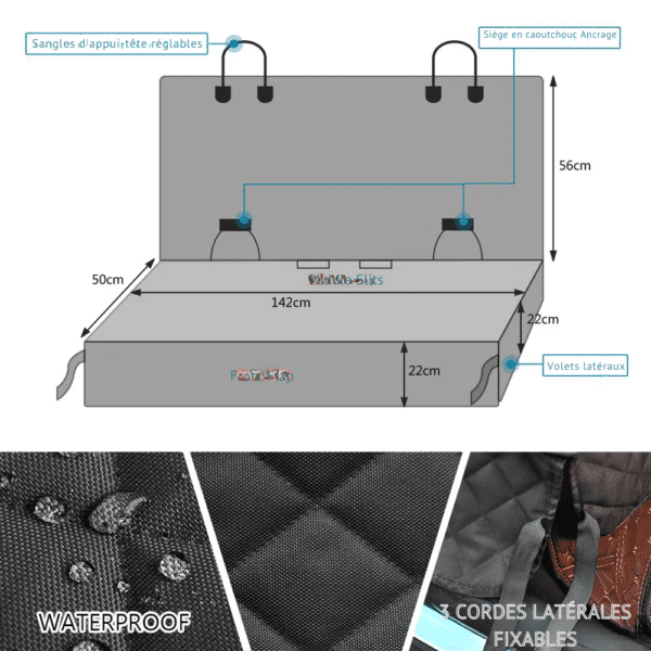 Housse de siege pour chien dimensions
