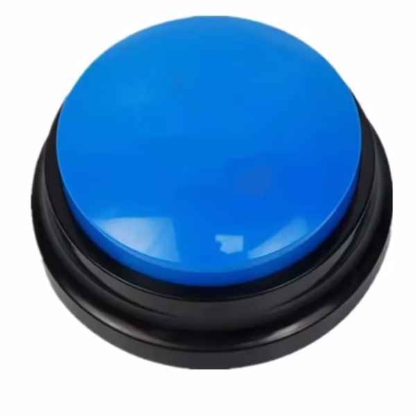 Bouton de communication bleu