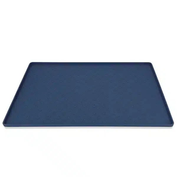 Tapis gamelle pour chien bleu