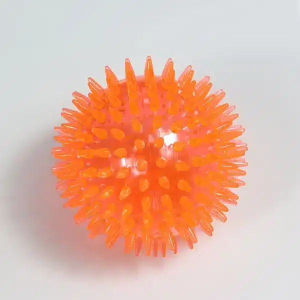 balle chien caoutchouc orange