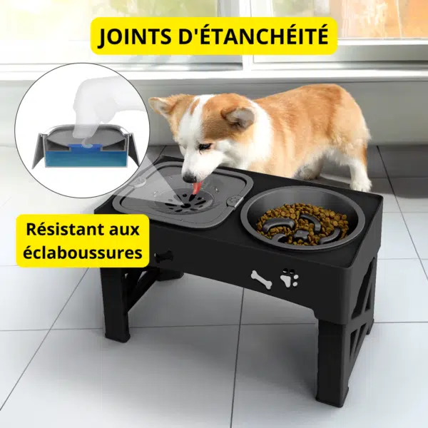 Gamelle anti glouton surélevé technique