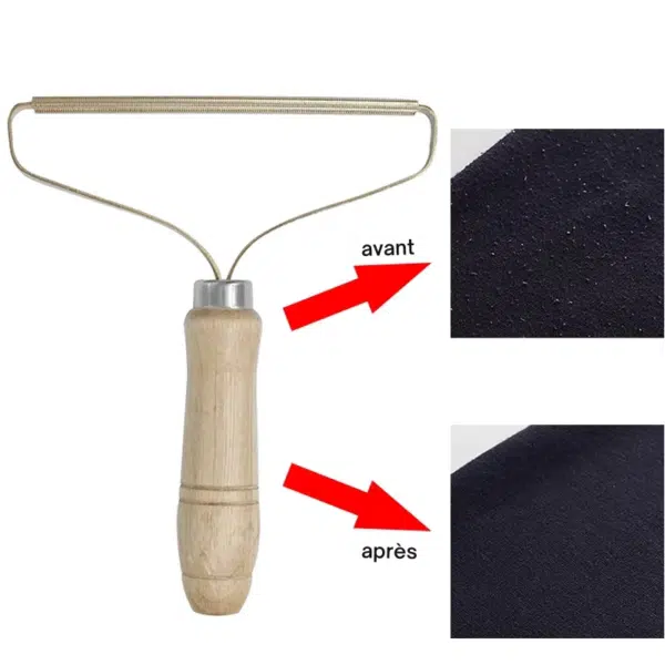 Brosse pour tissu avant après