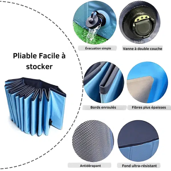 Piscine pour chien bleu fonctionnement